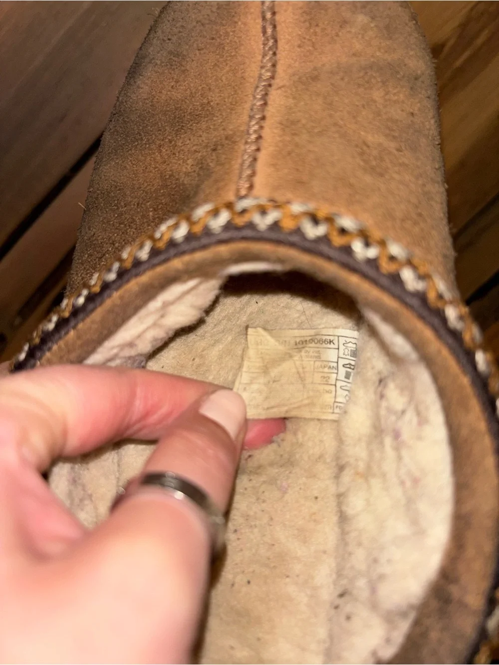 UGG Kids Tan Suede Tasman Slippers